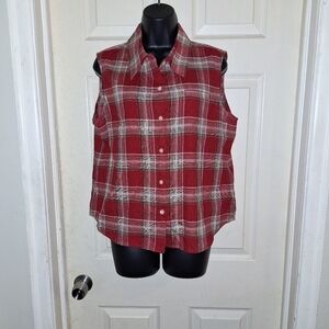 Talbots sleeveless blouse size large
